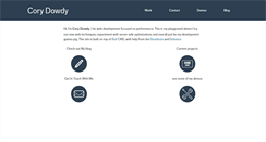 Desktop Screenshot of corydowdy.com